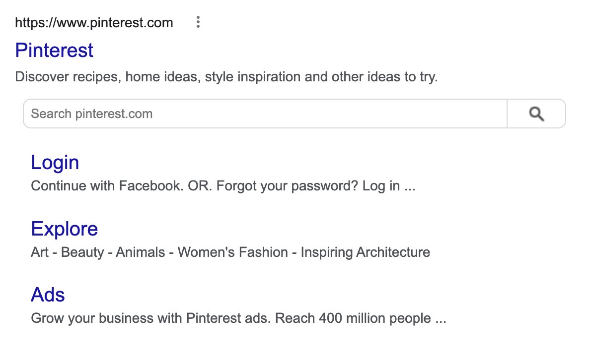 Google Sitelinks search box