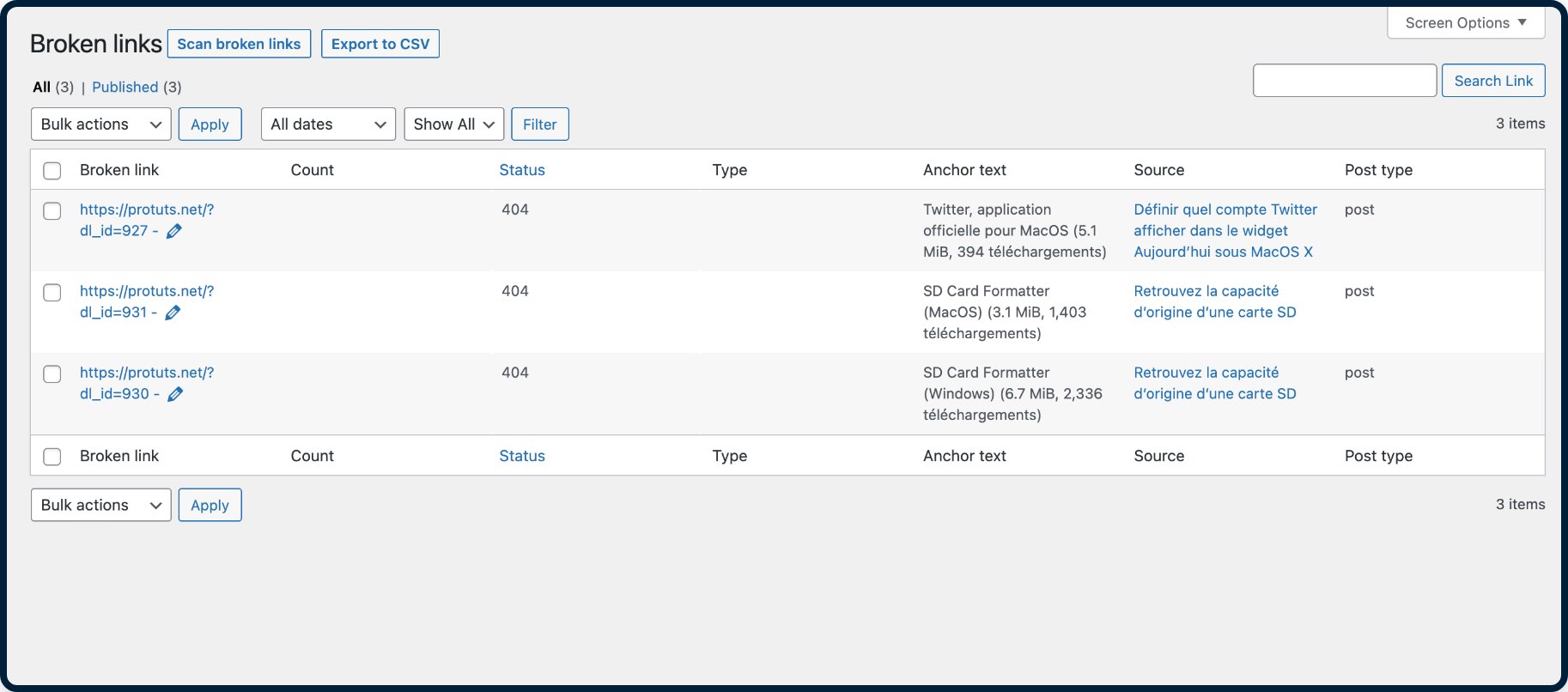 Broken link checker - SEOPress