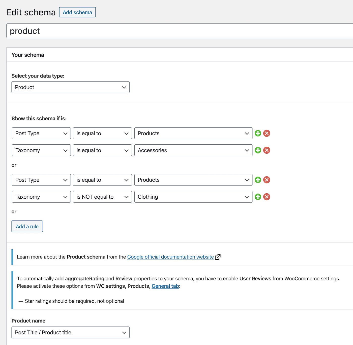 Advanced conditions for schemas - SEOPress