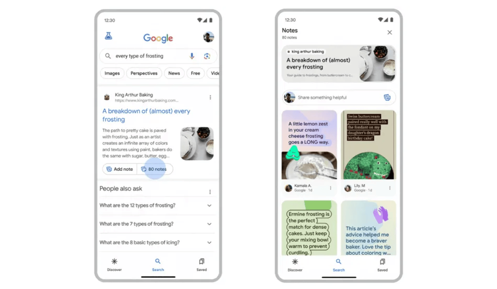 Illustration of Google Search Notes