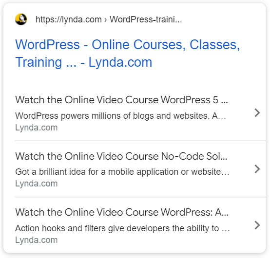 https://www.lynda.com/WordPress-training-tutorials/330-0.html using the Course schema