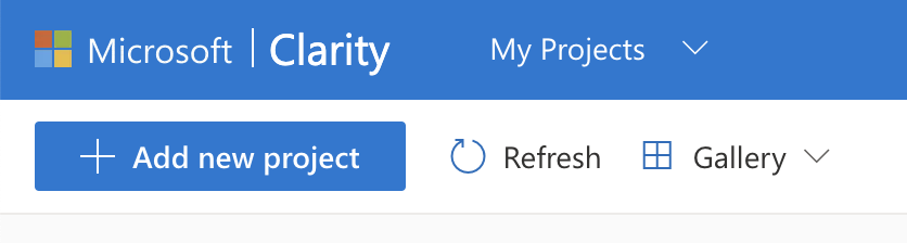 microsoft clarity add projectMicrosoft Clarity - Add a new project