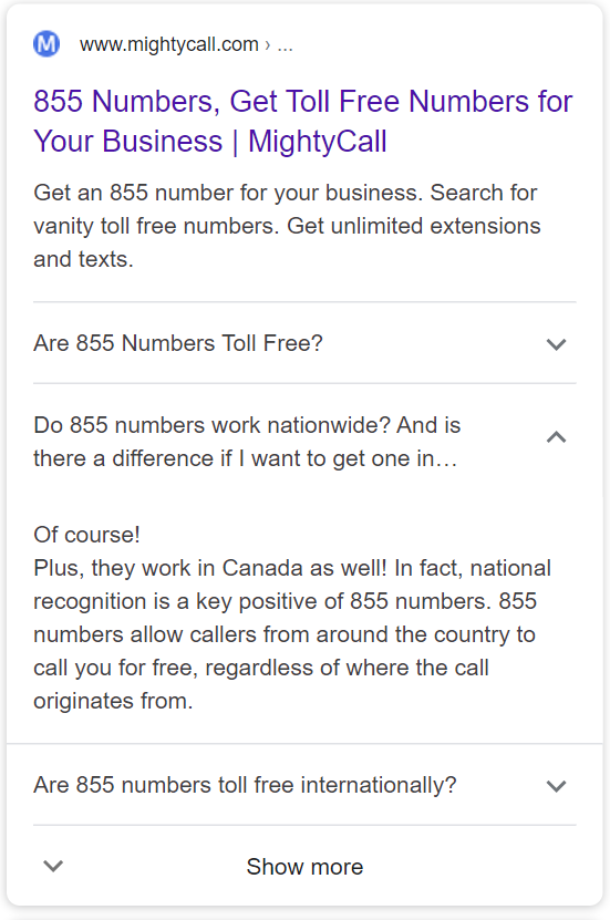 Mightycall Faq Schema Plus