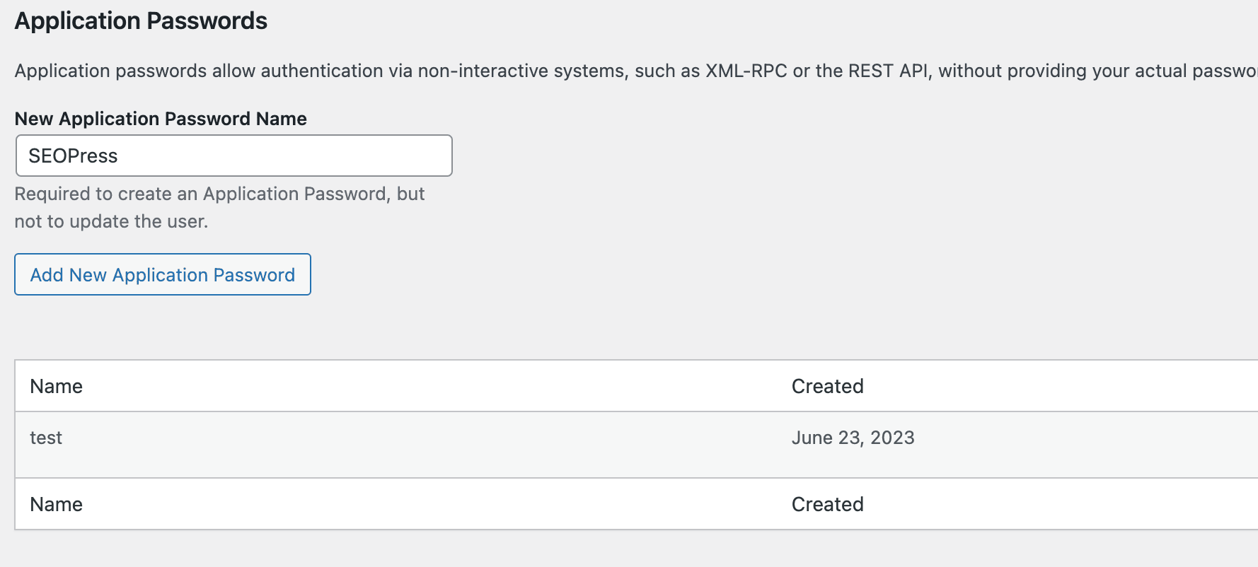 Use application passwords with our REST API