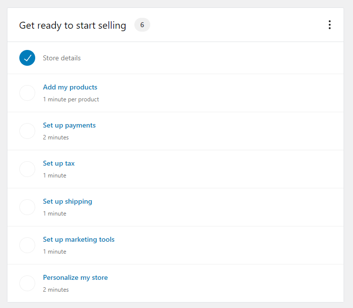 setting up woocommerce
